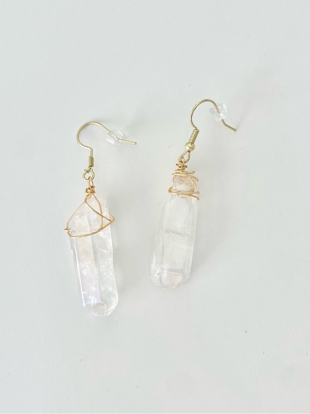 Clear Crystal Earrings - Picture 4 of 6